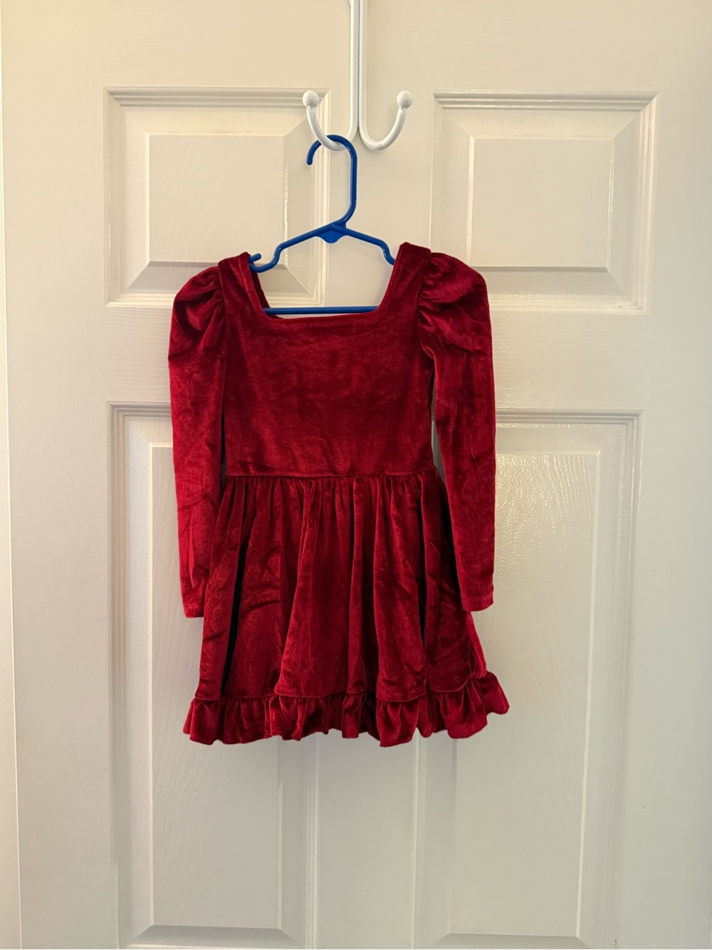 Cranberry Velvet Mod Twirl Dress, Sz 2T